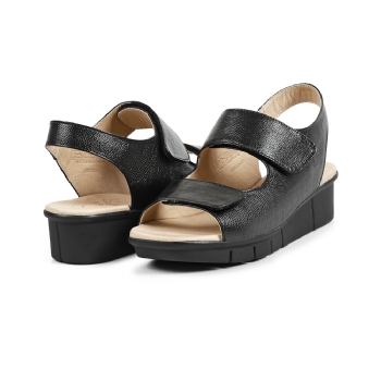 Sandália Feminina Solemio Couro Denim