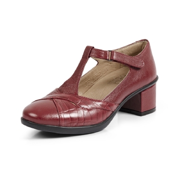 Sapato Feminino Couro Vermelho Yoga | Anatômico e Confortável