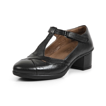 アンパン　0527 Sapato Feminino Couro Vermelho Yoga | Anatômico e Confortável